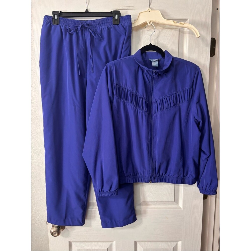 Napa Valley Sport Vintage 80’s Track Suit Blue Petite Medium 2 Pieces Jacket